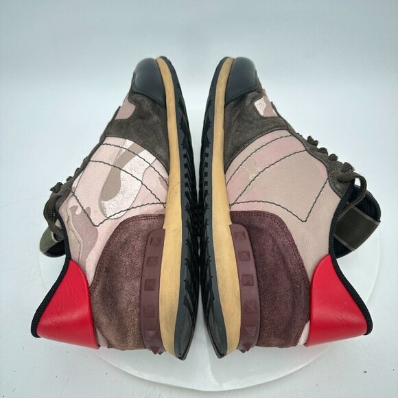 Valentino Garavani Rockrunner Men EU 43 US 10 Camouflage Leather Suede Shoe - Picture 6 of 13